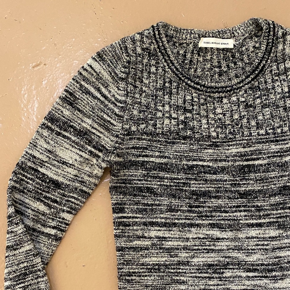 Isabel Marant Black and White Crew Neck Sweater